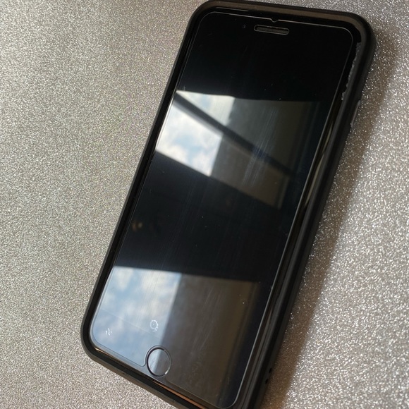 Black Glitter magnetic case iPhone 7 Plus - Picture 3 of 8